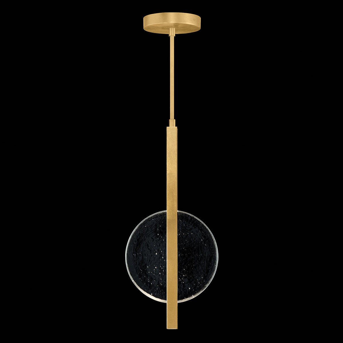 11-Inch Clear Glass Linear Pendant Light / Gold
