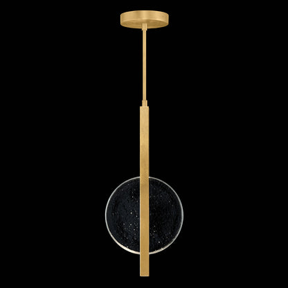 11-Inch Clear Glass Linear Pendant Light / Gold