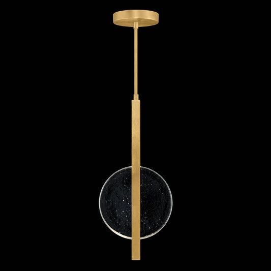 11-Inch Clear Glass Linear Pendant Light / Gold
