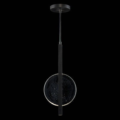11-Inch Clear Glass Linear Pendant Light / Silver