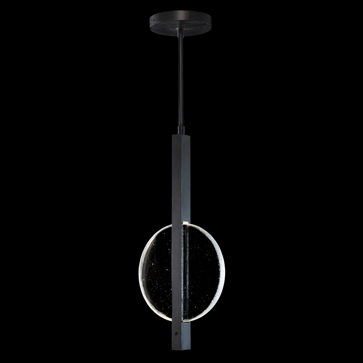 11-Inch Clear Glass Linear Pendant Light / Soft Gold