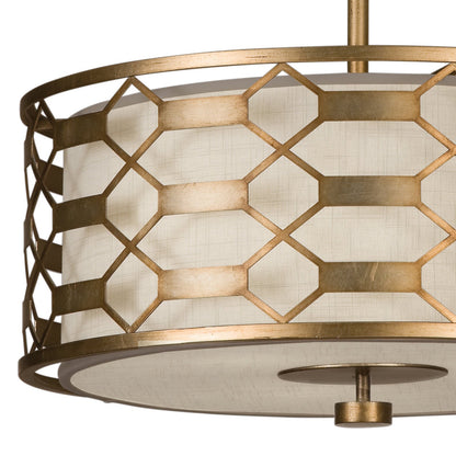 24-Inch Gold Silver Leaf Pendant Light