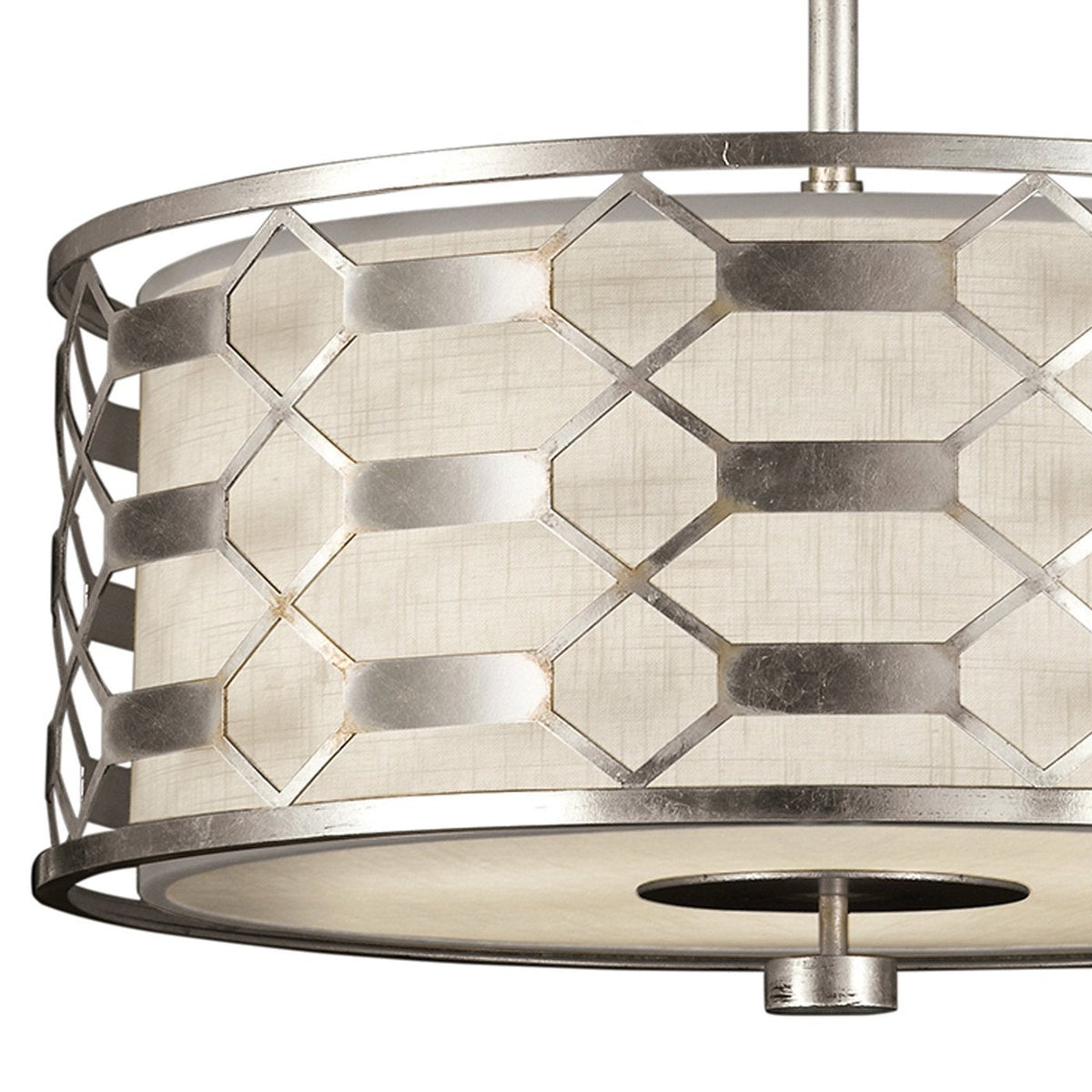 24-Inch Gold Silver Leaf Pendant Light