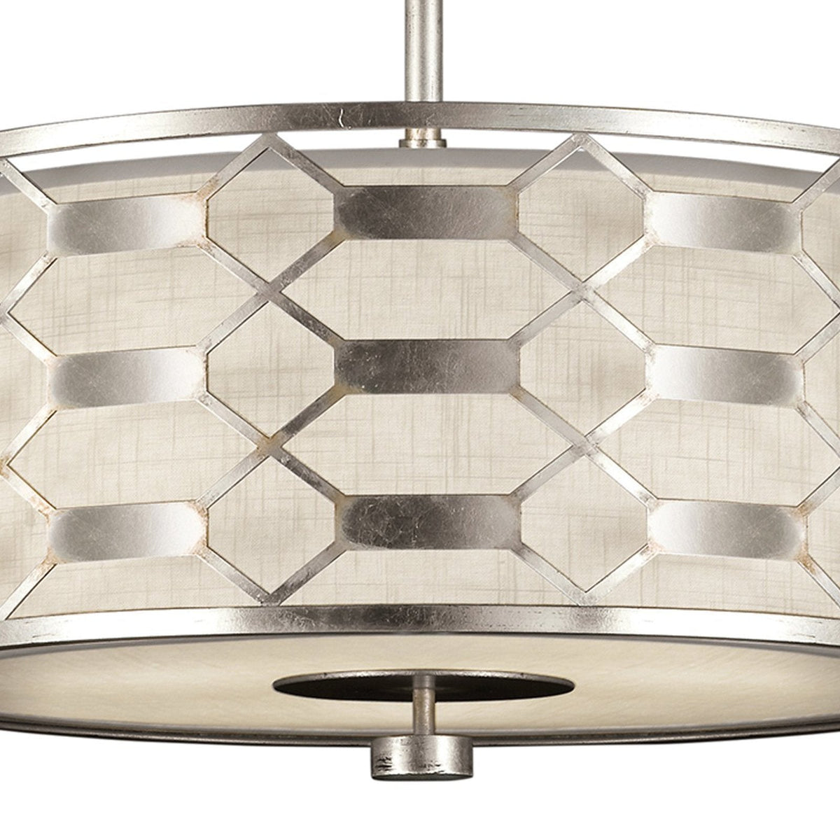 24-Inch Gold Silver Leaf Pendant Light