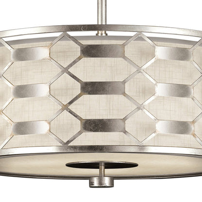24-Inch Gold Silver Leaf Pendant Light