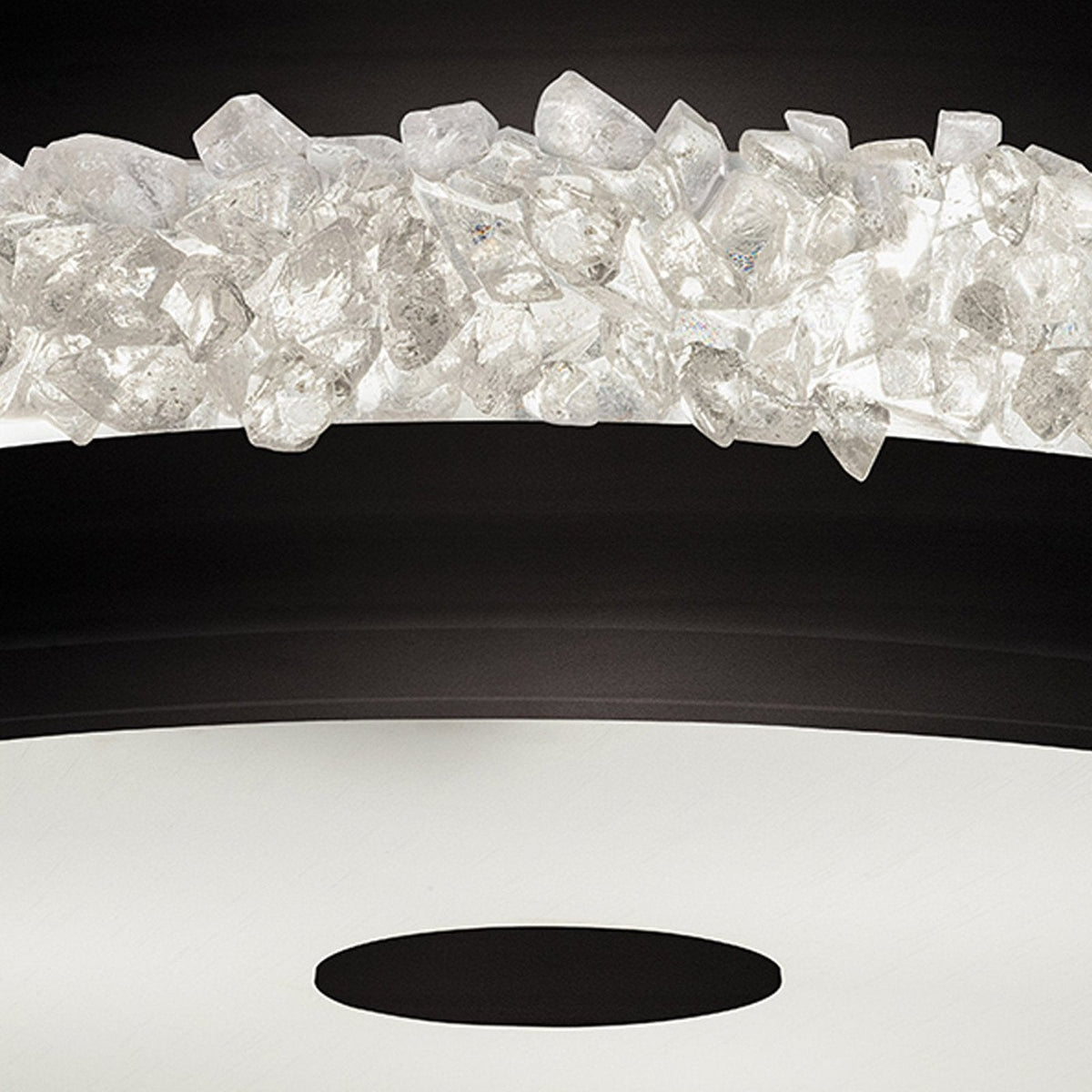 32-Inch Crystal Halo Pendant Light / Silver