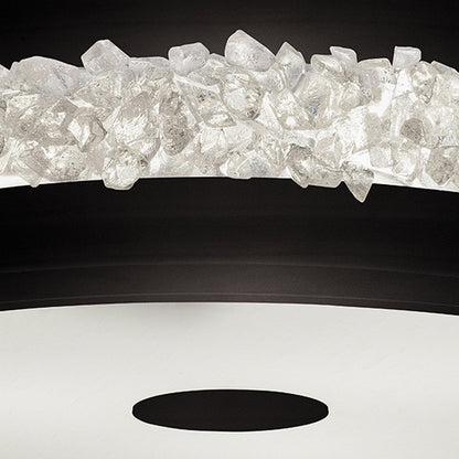 32-Inch Crystal Halo Pendant Light / Silver