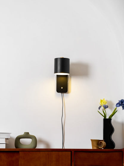 350° Rotatable Plug-In Cylinder Wall Light / ∅ 5.1″ x H 11.8″ / Dia 13cm x H 30cm / Green / US Plug