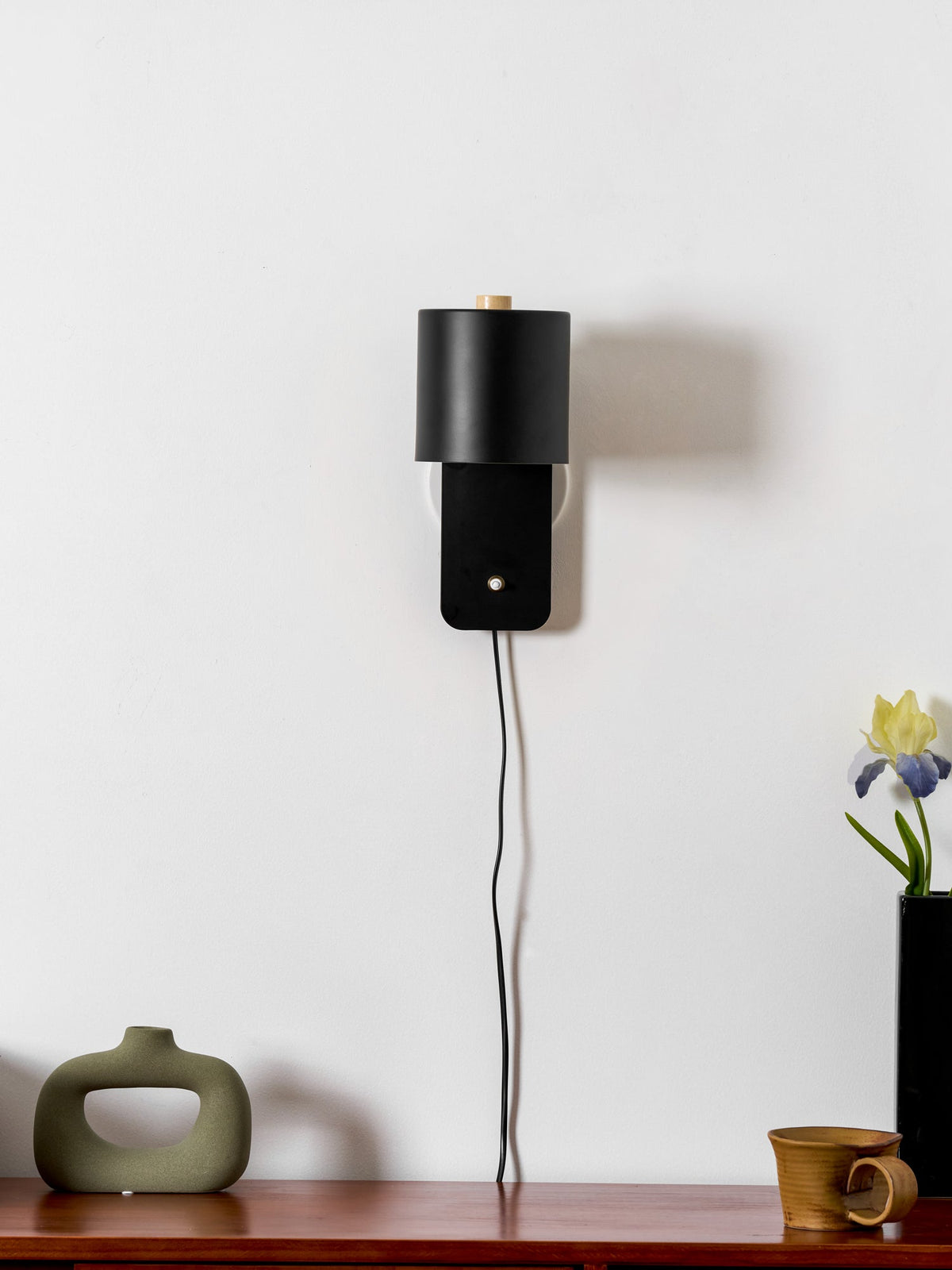 350° Rotatable Plug-In Cylinder Wall Light / ∅ 5.1″ x H 11.8″ / Dia 13cm x H 30cm / Green / EU Plug