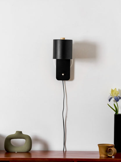 350° Rotatable Plug-In Cylinder Wall Light / ∅ 5.1″ x H 11.8″ / Dia 13cm x H 30cm / Green / EU Plug