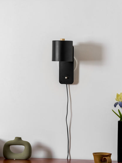 350° Rotatable Plug-In Cylinder Wall Light / ∅ 5.1″ x H 11.8″ / Dia 13cm x H 30cm / Grey / UK Plug