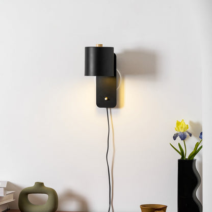350° Rotatable Plug-In Cylinder Wall Light / ∅ 5.1″ x H 11.8″ / Dia 13cm x H 30cm / Grey / AU Plug