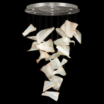 37.5-Inch 20-Panel Glass Pendant Light