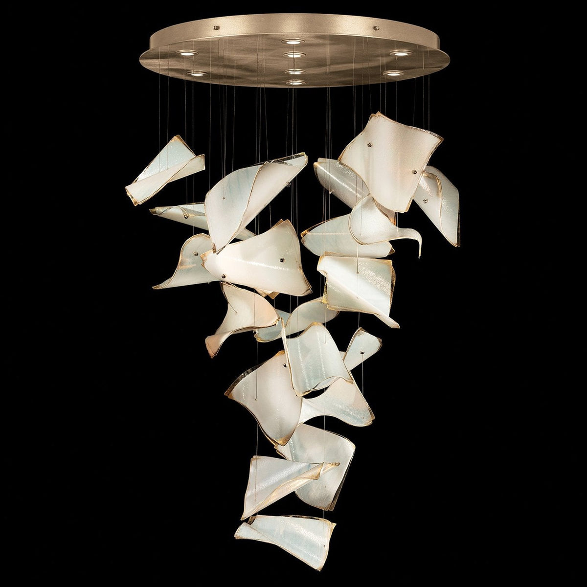 37.5-Inch 20-Panel Glass Pendant Light