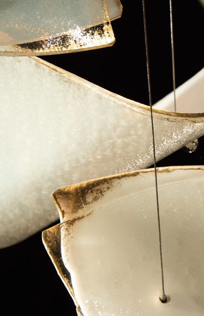 37.5-Inch 20-Panel Glass Pendant Light