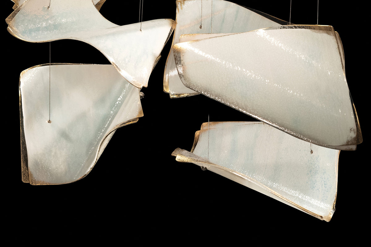 37.5-Inch 20-Panel Glass Pendant Light