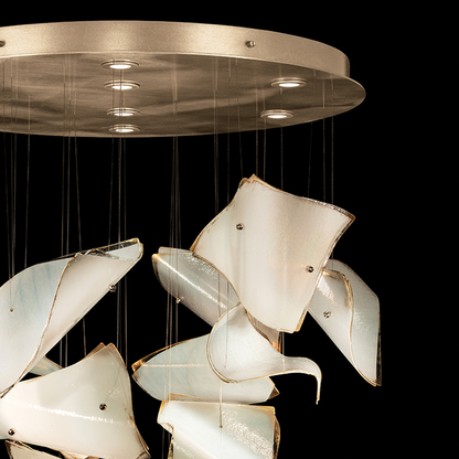 37.5-Inch 20-Panel Glass Pendant Light