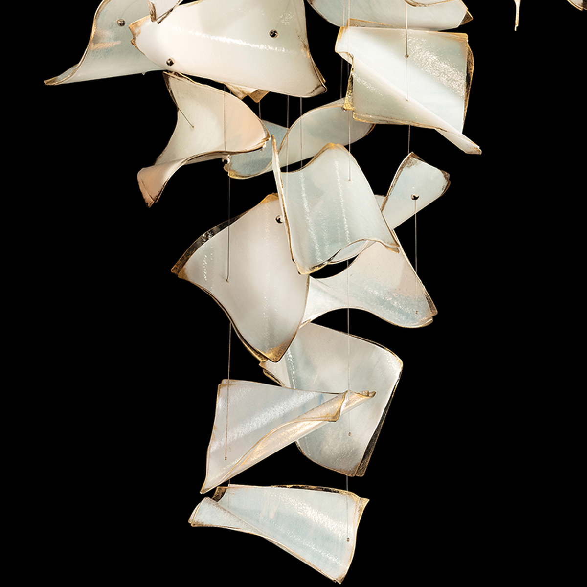 37.5-Inch 20-Panel Glass Pendant Light