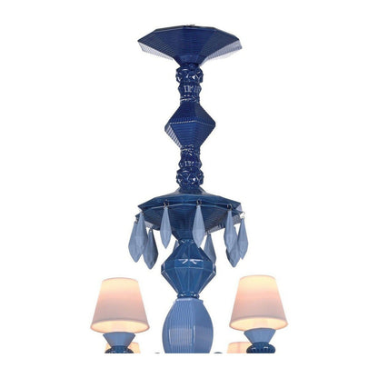 40-Light Black Porcelain Chandelier