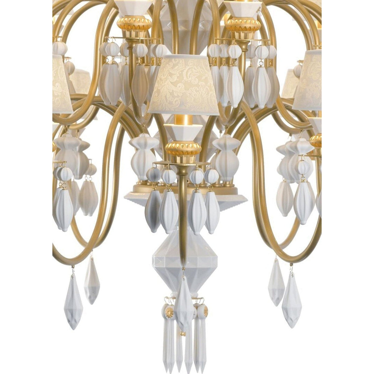 40-Light Black Porcelain Chandelier