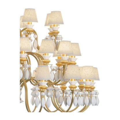 40-Light Black Porcelain Chandelier