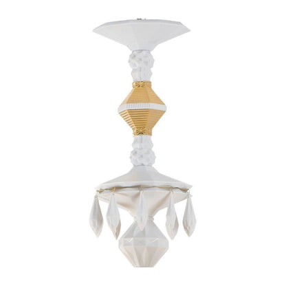 40-Light Black Porcelain Chandelier
