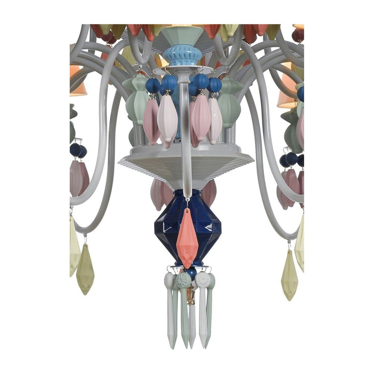40-Light Black Porcelain Chandelier