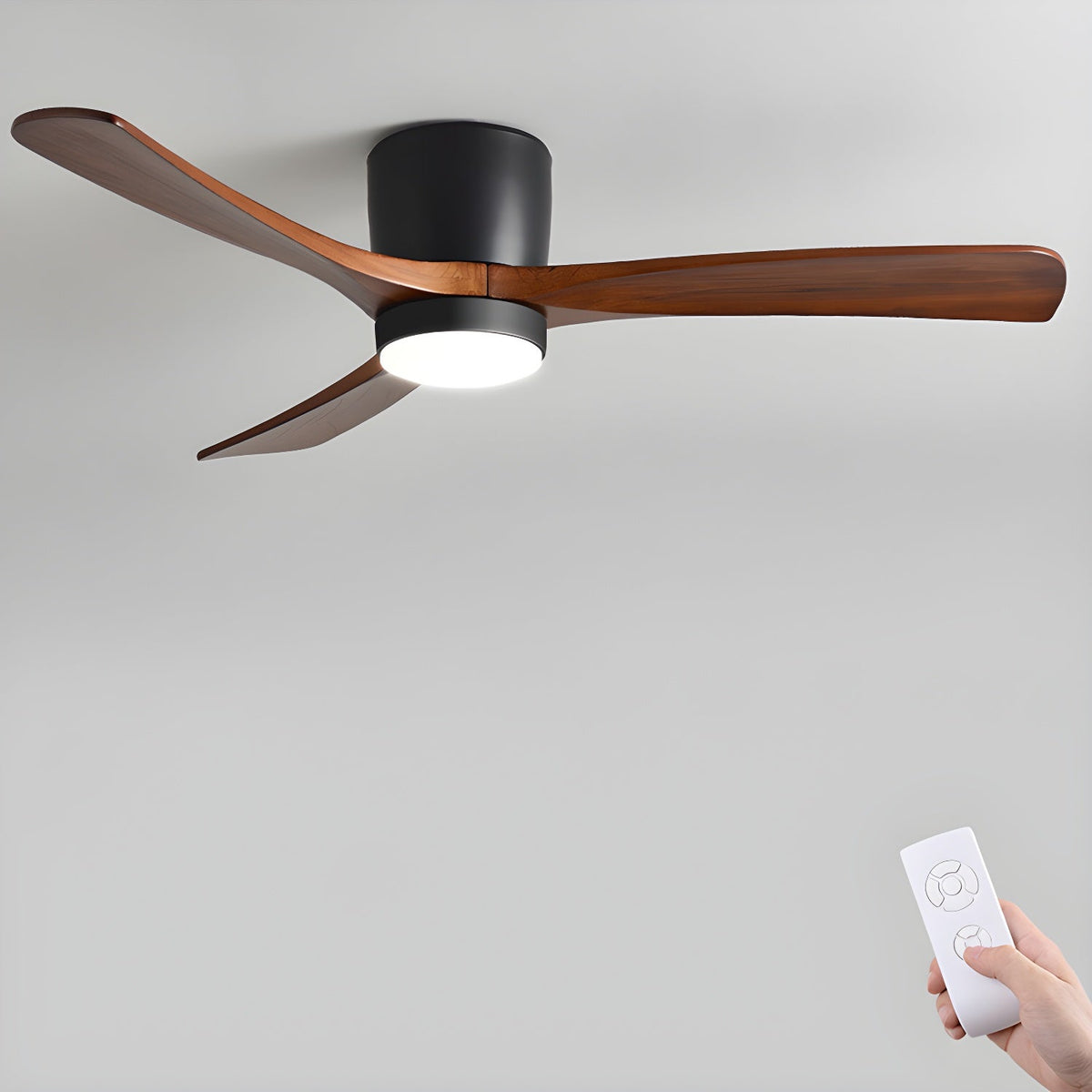 42–48 Inch Wooden LED Ceiling Fan Light