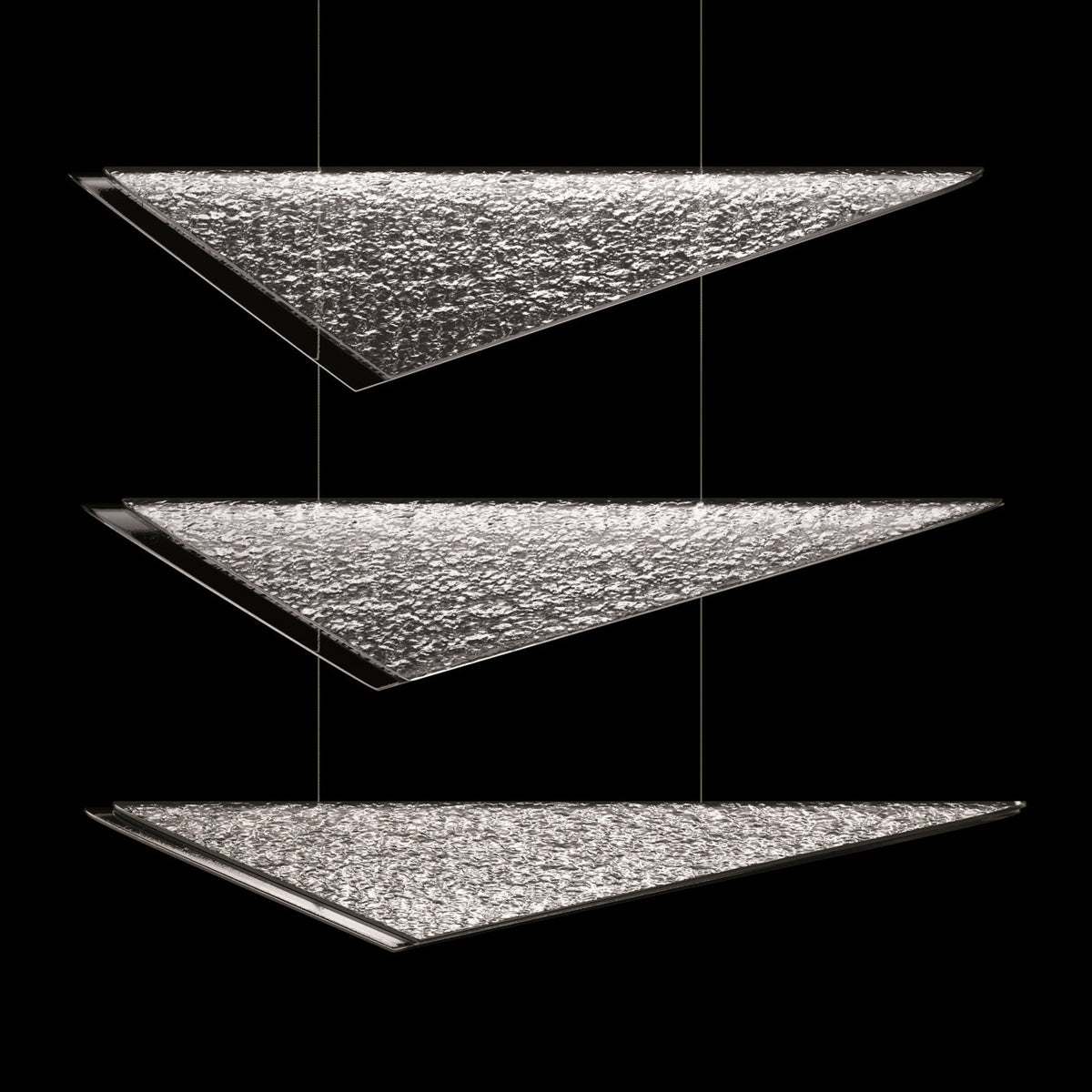 60.5-Inch Textured Glass Rectangular Pendant Light / Soft Gold / Amber Linear