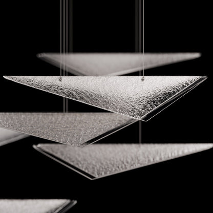 60.5-Inch Textured Glass Rectangular Pendant Light