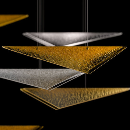 60.5-Inch Textured Glass Rectangular Pendant Light