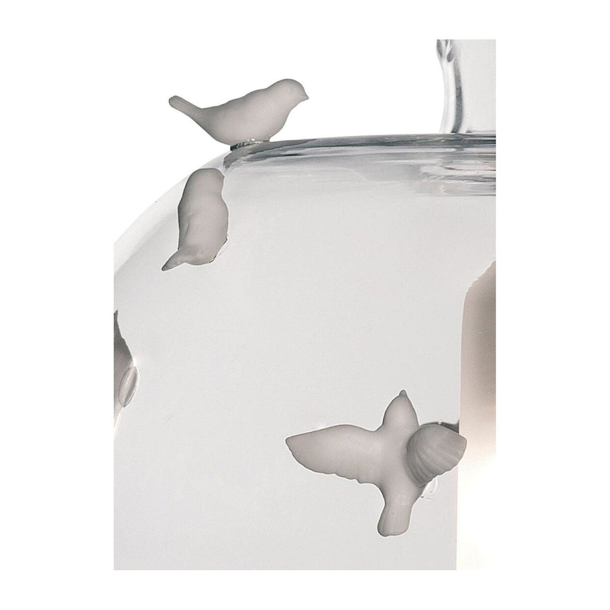 Blown Glass Porcelain Bird Pendant Light
