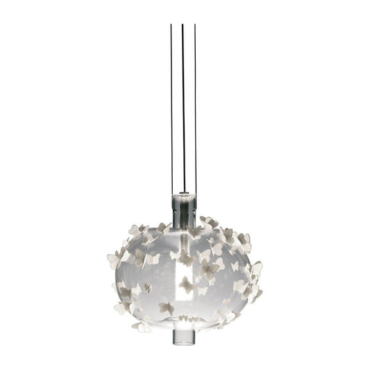 Blown Glass Porcelain Butterfly Pendant Light / Default Title