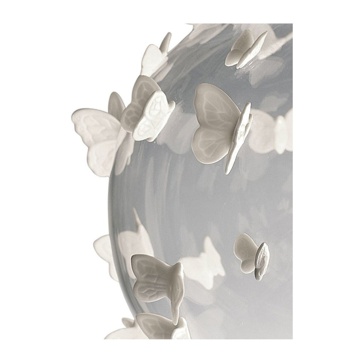 Blown Glass Porcelain Butterfly Pendant Light