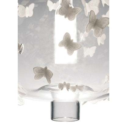 Blown Glass Porcelain Butterfly Pendant Light