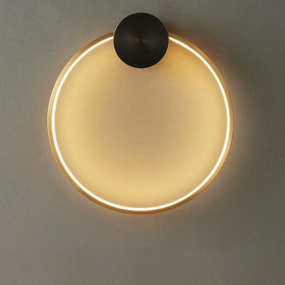 Brass Ring Integrated LED Wall Light