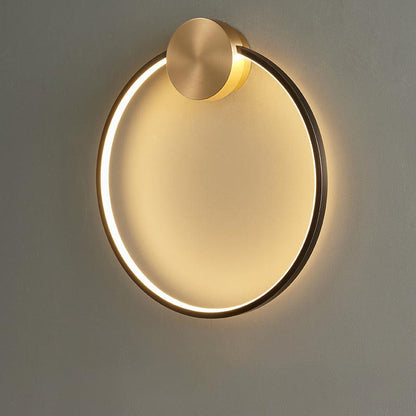 Brass Ring Integrated LED Wall Light