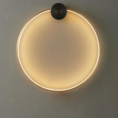 Brass Ring Integrated LED Wall Light