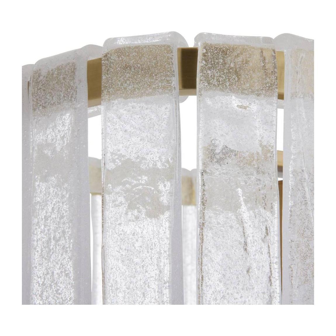 Cascading Seedy Glass Oblong Chandelier
