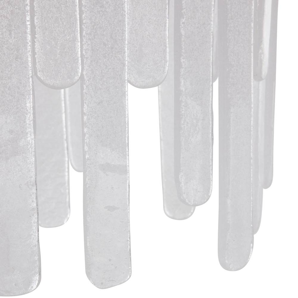 Cascading Seedy Glass Oblong Chandelier