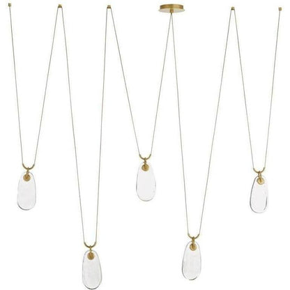 Clear Cast Glass Drop Chandelier