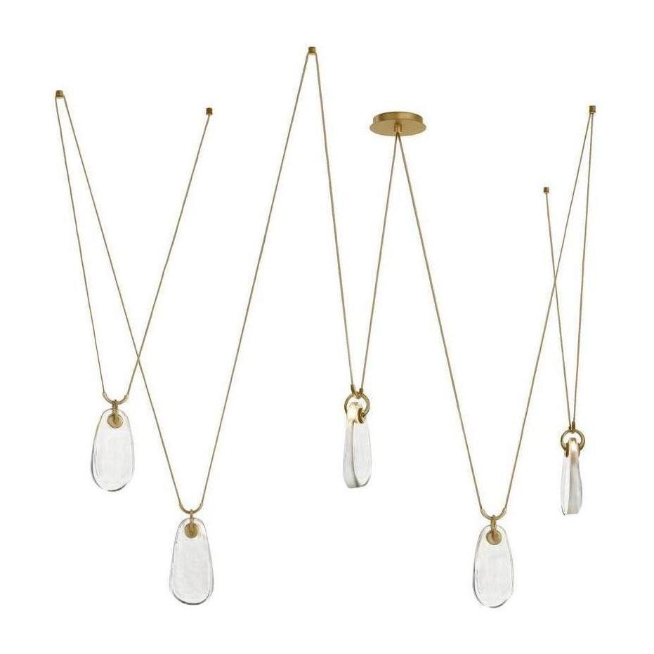 Clear Cast Glass Drop Chandelier