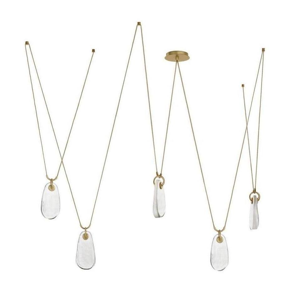 Clear Cast Glass Drop Chandelier
