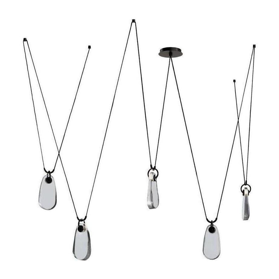 Clear Cast Glass Drop Chandelier
