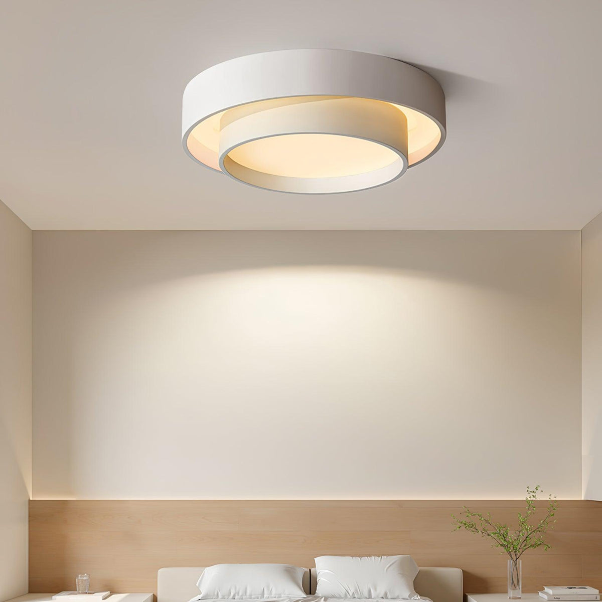 Cylindrical Integrated LED Ceiling Light / ∅ 15.7″ x H 5.5″ / Dia 40cm x H 14cm / Black / Cool Light
