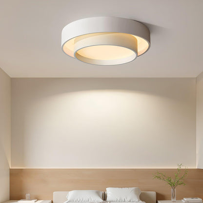 Cylindrical Integrated LED Ceiling Light / ∅ 15.7″ x H 5.5″ / Dia 40cm x H 14cm / Black / Cool Light