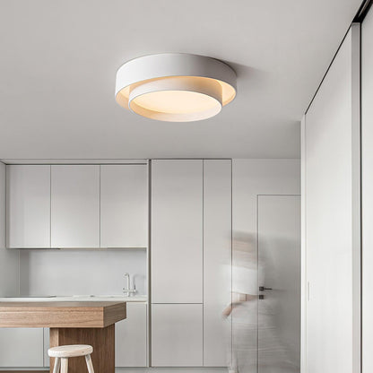 Cylindrical Integrated LED Ceiling Light / ∅ 15.7″ x H 5.5″ / Dia 40cm x H 14cm / White / Cool Light