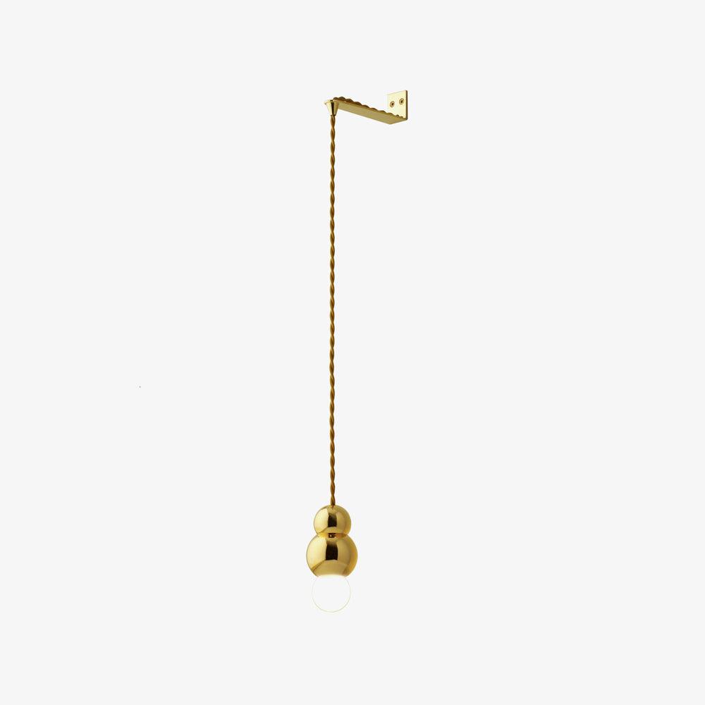Globe Glass Hanging Wall Light / ∅ 3.14″ x H 5.03″ / Dia 8cm x H 12.8cm / Black / Suspension Rod