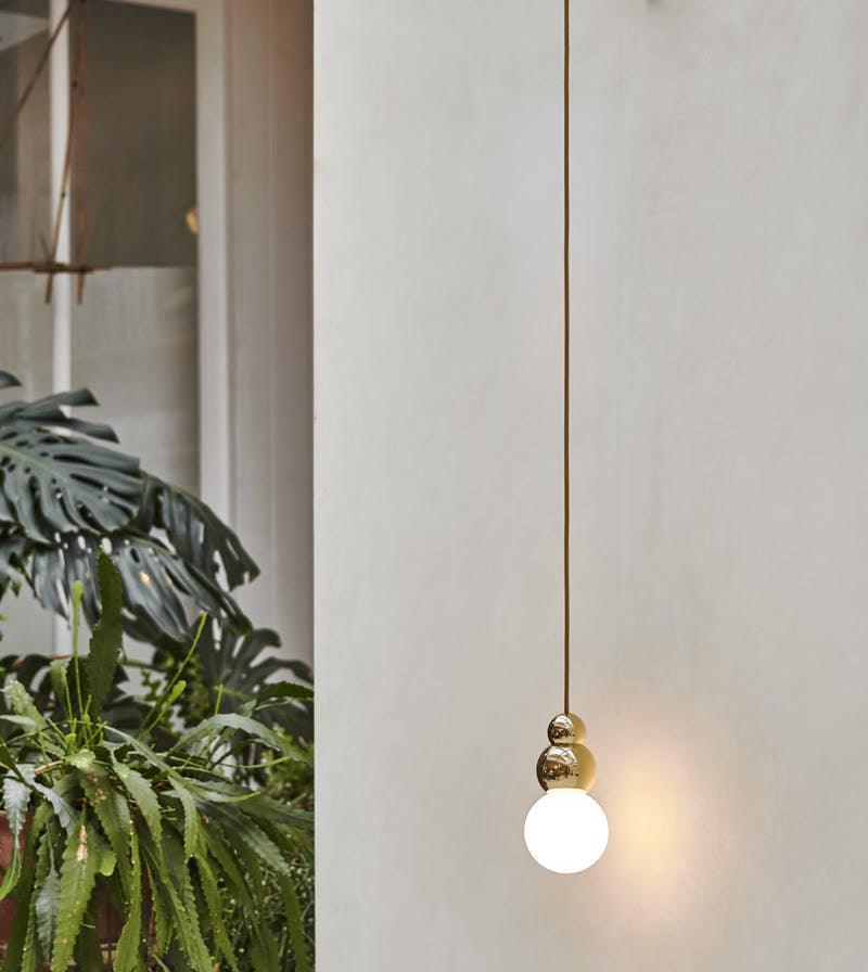 Globe Glass Hanging Wall Light / ∅ 3.9″ x H 6.81″ / Dia 10cm x H 17.3cm / Black / Suspension Rod