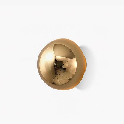 Glossy Sphere Integrated LED Wall Light / ∅ 6.3″ x H 6.3″ / Dia 16cm x H 16cm / Gold / Warm Light